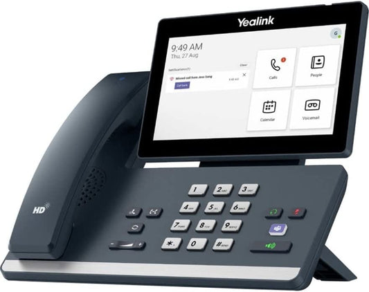 Yealink MP58 VOIP Teams &amp; SIP (Hybrid Mode) Telephone, Android 9, 2 X GIGABIT ETHERNET,POE Required, AC Optional, 7 INCH Touch Colour LCD, Optimal HD Audio.