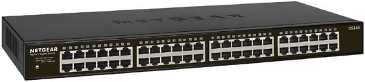 NETGEAR 48-Port Gigabit Ethernet Unmanaged Switch (GS348) - Desktop or Rackmount, Silent Operation 48 port
