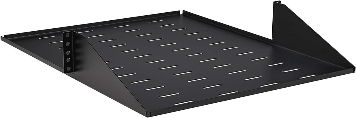 Tripp Lite 2U Center-Mounted Server Rack Enclosure Shelf, Vented Airflow Design, Mount Hardware Included, 21.5 inch Depth, 100 lbs / 45 kg Capacity, 5-Year Warranty (SRSHELF2PCENTER) 21.5" 2U Center-Mounted
