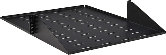 Tripp Lite 2U Center-Mounted Server Rack Enclosure Shelf, Vented Airflow Design, Mount Hardware Included, 21.5 inch Depth, 100 lbs / 45 kg Capacity, 5-Year Warranty (SRSHELF2PCENTER) 21.5" 2U Center-Mounted