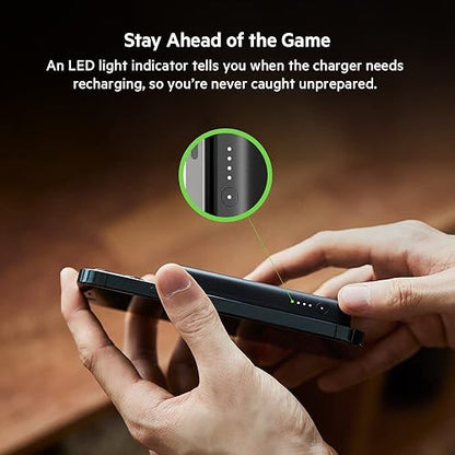 Belkin Wireless Power Bank w/ MagSafe Compatible 7.5W Wireless Charging - Portable Magnetic Charging Bank - Compatible w/ iPhone 15, 15 Plus, 15 Pro, 15 Pro Max, iPhone 14, AirPods, & More - Black