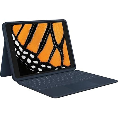 Logitech Rugged Combo 3 Rugged Keyboard/Cover Case Apple iPad (8th Generation), iPad (7th Generation) Tablet - Blue