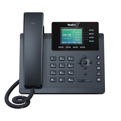 Yealink SIP-T34W WiFi IP Phone, 4 VoIP Accounts. 2.4-Inch Color Display. Dual-Port Gigabit Ethernet, 802.3af PoE, Power Adapter Not Included (SIP-T34W)