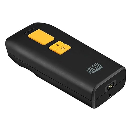 NuScan 3500TB - Portable Commercial 2D Wireless Barcode Scanner with Detachable Magnetic Cable, Antimicrobial, CCD Sensor, with Bluetooth for POS, Smartphones, and Tablets