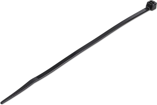 StarTech.com 6"(15cm) Cable Ties - 1/8"(3mm) Wide, 1-3/8"(39mm) Bundle Diameter, 40lb(18kg) Tensile Strength, Nylon Self Locking Zip Ties w/Curved Tip - 94V-2/UL Listed, 1000 Pack - Black 6 in | 40 lbs (18kg) Standard w/Self Locking 1000