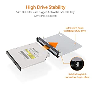 ICY DOCK Full Metal 2 Bay 2.5" SAS/SATA HDD &amp; SSD Backplane Cage with Slim ODD Tray for External 5.25" Bay | ToughArmor MB994IPO-3SB