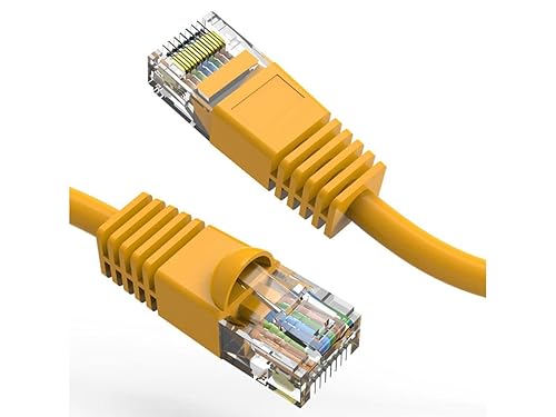 Axiom 200FT CAT6 UTP 550mhz Patch Cable Snagless Molded Boot (Yellow) - 200 ft Category 6 Network Cable for Media Converter, Router, Switch, Patch Panel, Hub, Network Device