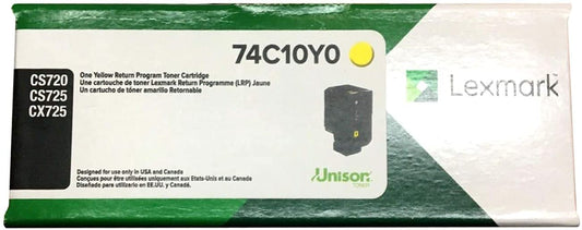 Lexmark 74C10Y0 Unison Toner Cartridge, Yellow