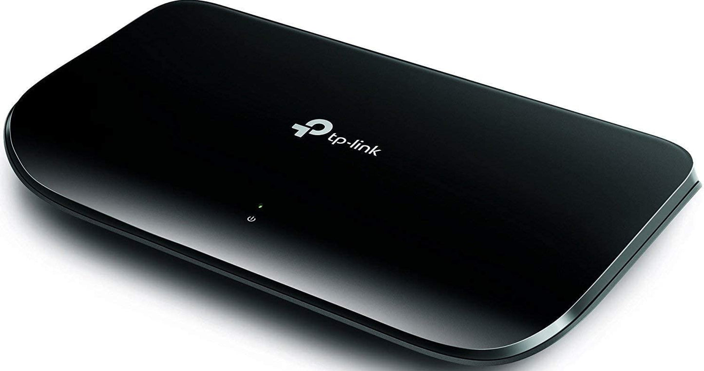 TP-Link 8 Port Gigabit Ethernet Network Switch | Plug and Play | Desktop or Wall-Mount | Plastic Case Ethernet Splitter | Fanless | Traffic Optimization | Unmanaged (TL-SG1008D)