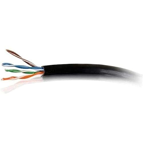 C2G 56026 Cat6 Bulk Cable- Unshielded Ethernet Network Cable with Solid Conductors, Riser CMR-Rated, TAA Compliant, Black, (500 Feet, 152.4 Meters) (Made in The USA) Black 500 Feet Cat6 Solid