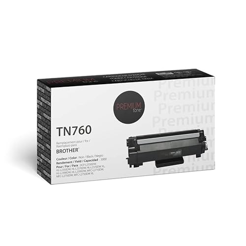 Premium Tone Replacement for Brother TN760 High Yield - Black