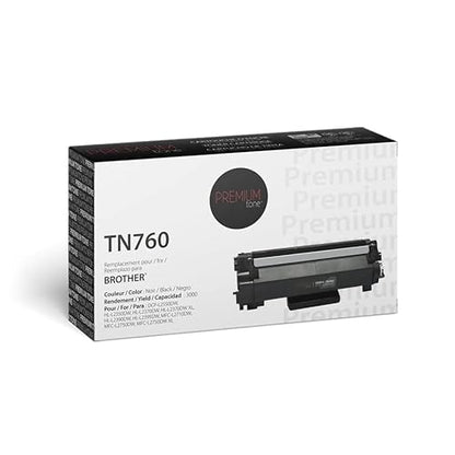 Premium Tone Replacement for Brother TN760 High Yield - Black