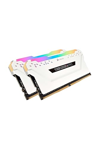 Corsair Vengeance RGB PRO 16GB (2x8GB) DDR4 3200MHz C16 LED Desktop Memory, White 16GB (2x8GB) 3200MHz RGB PRO - White