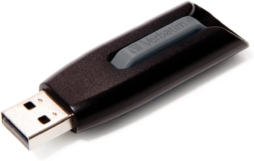 Verbatim 8GB USB 3.0 Store 'n' Go V3 Flash Drive - Cap-Less &amp; PC / Mac Compatible - Gray