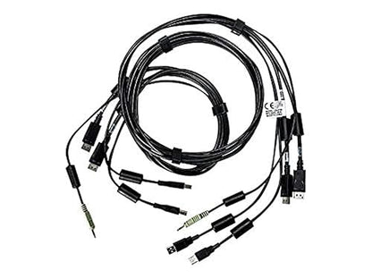 AVOCENT Vertiv Dual USB Keyboard and Mouse, Dual DisplayPort and Audio Cable, 6 ft. for Vertiv SV and SC Series Switches - 6 ft, Dual Display, DisplayPort, 2 x USB, 1 x Audio, Secure KVM with DPP cable