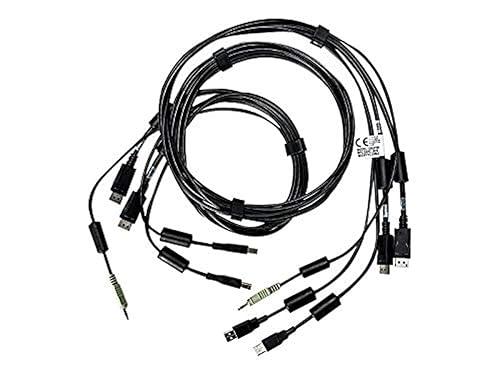 AVOCENT Vertiv Dual USB Keyboard and Mouse, Dual DisplayPort and Audio Cable, 6 ft. for Vertiv SV and SC Series Switches - 6 ft, Dual Display, DisplayPort, 2 x USB, 1 x Audio, Secure KVM with DPP cable