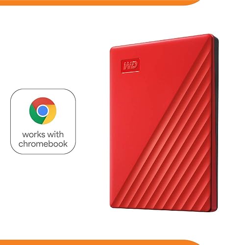 Western Digital 2TB My Passport Portable External Hard Drive - Red