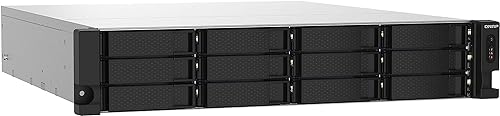QNAP TS-1232PXU-RP-4G 12 Bay High-Speed SMB Rackmount NAS with Two 10GbE and 2.5GbE Ports, Redundant PSU