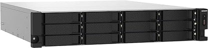 QNAP TS-1232PXU-RP-4G 12 Bay High-Speed SMB Rackmount NAS with Two 10GbE and 2.5GbE Ports, Redundant PSU