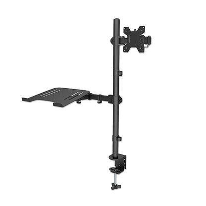 INTRACOM DESKTOP COMBO MOUNT WITH MONITOR ARM AND LAPTOP STAND