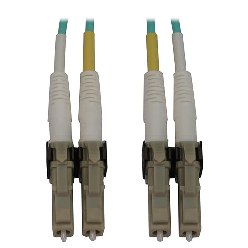 Tripp Lite Switchable Fiber Cable, 400G Duplex Multimode 50/125 OM3 (LC Duplex-PC/LC Duplex-PC), Round LSZH Jacket, Aqua, 2 Meters / 6.6 Feet, Lifetime Limited Manufacturer's Warranty (N820X-02M) 6.6 ft / 2M