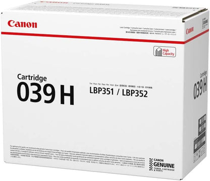 Canon CNMCRTDG039H CRG-039H High Yield Black Toner Cartridge for LBP351/352