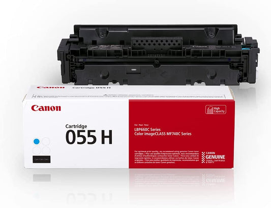 Canon Genuine Toner, Cartridge 055 Cyan, High Capacity (3019C001) 1 Pack, for Canon Color imageCLASS MF741Cdw, MF743Cdw, MF745Cdw, MF746Cdw, LBP664Cdw Laser Printer Cyan Toner