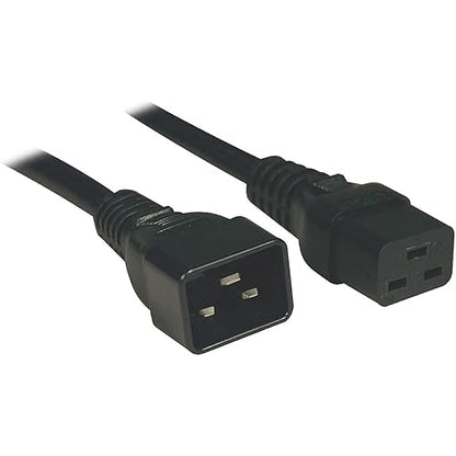 Tripp Lite P036-003-15A Heavy Duty Power Extension Cord 14 AWG IEC 320 C19-C20 3', Black