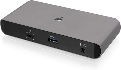 IOGEAR 9 Port Thunderbolt 3 Hub - 4K Dual Display 60Hz - 2 Displayport 1.2 - 60W Charging for Laptop - 40Gbps Speeds - Integrated Ethernet - 3.5mm Audio - GTD737 Quantum Dual Mode