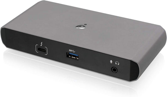 IOGEAR 9 Port Thunderbolt 3 Hub - 4K Dual Display 60Hz - 2 Displayport 1.2 - 60W Charging for Laptop - 40Gbps Speeds - Integrated Ethernet - 3.5mm Audio - GTD737 Quantum Dual Mode