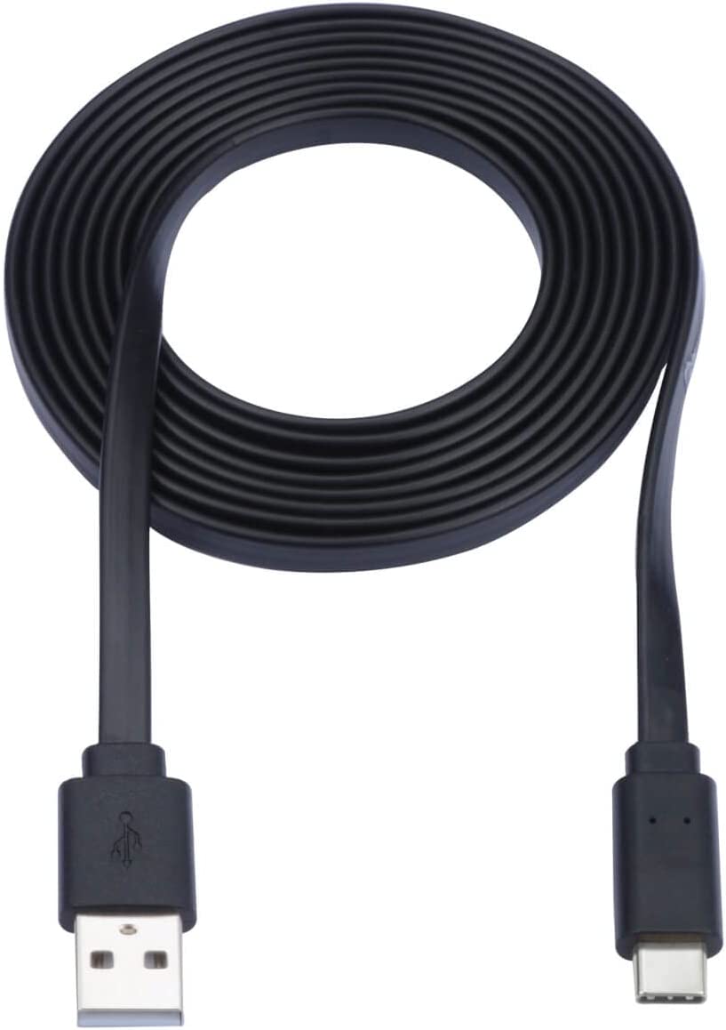 Tripp Lite USB-A to USB-C Cable, Flat Cable Design, USB 2.0, Thunderbolt 3 Compatible Sync and Charge, M/M 3 ft (U038-003-FL)