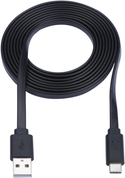 Tripp Lite USB-A to USB-C Cable, Flat Cable Design, USB 2.0, Thunderbolt 3 Compatible Sync and Charge, M/M 3 ft (U038-003-FL)