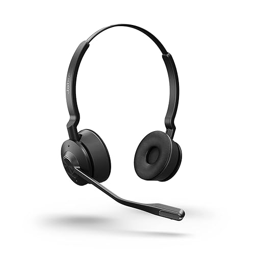 Jabra Engage 55 Stereo Wireless Headset with Link 400 USB-A DECT Adapter – Noise-Cancelling Microphone, Extensive Range, Hearing Protection – MS Teams Certified, Works with All Other Platforms – Black MS Teams (USB-A) Stereo