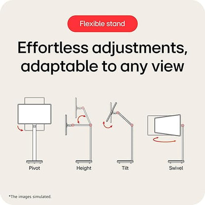 LG Swing 31.5" 32U889SA 4K UHD IPS Smart Monitor Eyecare with Touchscreen, Rolling Stand, webOS, AirPlay 2 + Screen Share, Built-in Speaker, HDMI, USB-C 65W, Tilt/Height/Swivel/Pivot Stand, White 32" Rolling stand IPS UHD 3840 x 2160