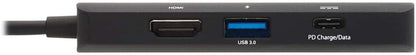 Tripp Lite USB C Multiport Adapter 4K60Hz HDMI USB-A Gbe 100W PD Charging (U444-06N-H4GUC2)