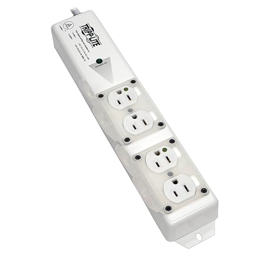 Tripp Lite Medical-Grade Power Strip, 4 15A Hospital-Grade Outlets, 15 ft. Cord, UL 60601-1 (PS-415-HGULTRA)
