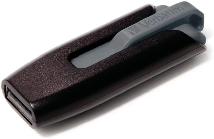 Verbatim 8GB USB 3.0 Store 'n' Go V3 Flash Drive - Cap-Less &amp; PC / Mac Compatible - Gray