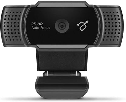 Aluratek 2K Ultra HD Webcam with Auto Focus (AWC2KF), Black