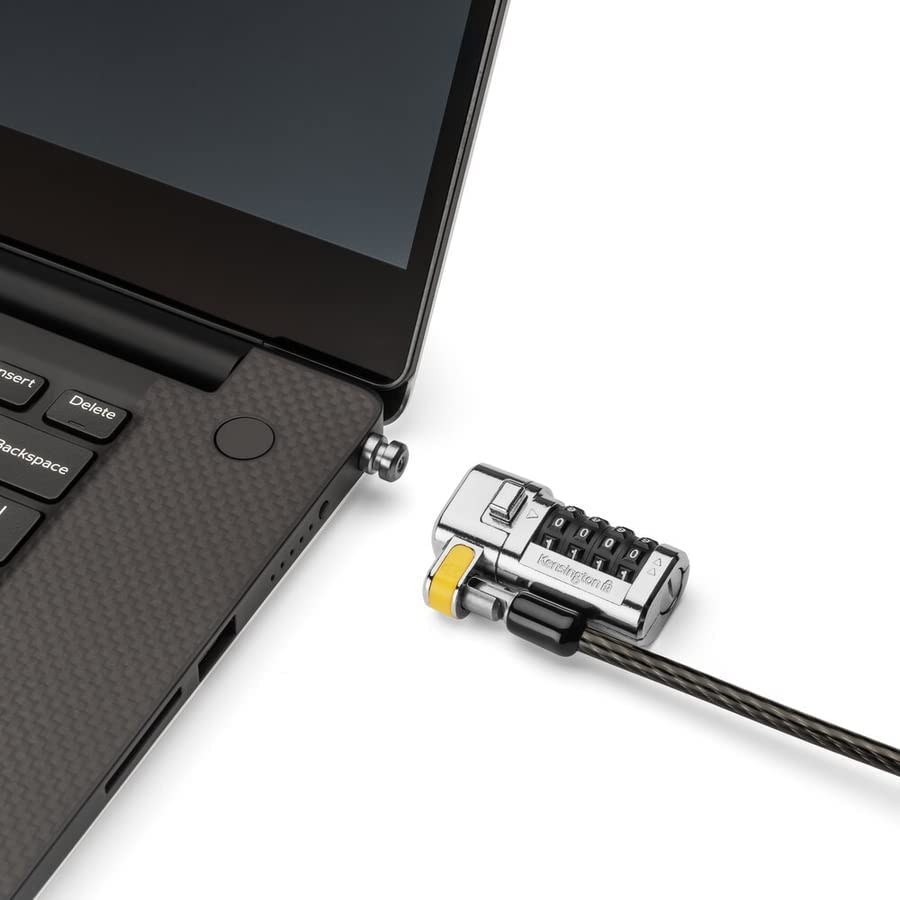 Kensington ClickSafe Universal Combination Laptop Lock - Master Coded - Carbon Steel, Plastic - 5.91 ft - for Notebook