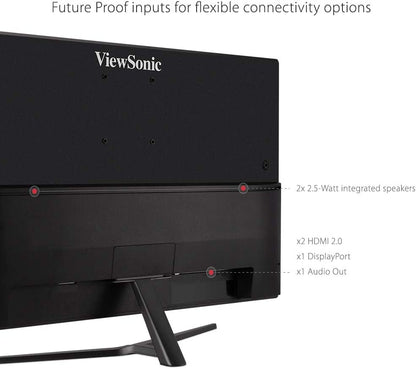 ViewSonic VX3211-4K-MHD 32 Inch 4K UHD Monitor with 99% sRGB Color Coverage HDR10 FreeSync HDMI and DisplayPort 32-Inch 4K UHD