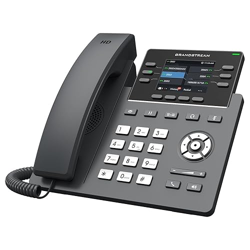 GRANDSTREAM 6 LINES, 6 SIP ACCOUNTS, 2.8 IN SCRN, POE, GIGE, COLOR, WIFI