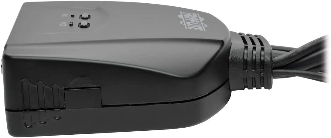 Tripp Lite 2-Port USB VGA Cable KVM Switch with Cables &amp; USB Peripheral Sharing, 2048 x 1536 (B032-VU2) 2-Port USB/VGA