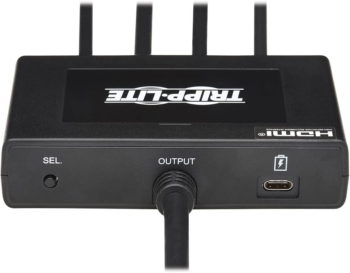 Tripp Lite Presentation Adapter 4-Port 4K60Hz HDMI DP USB C &amp; VGA to HDMI (B321-4X1-HDVC)