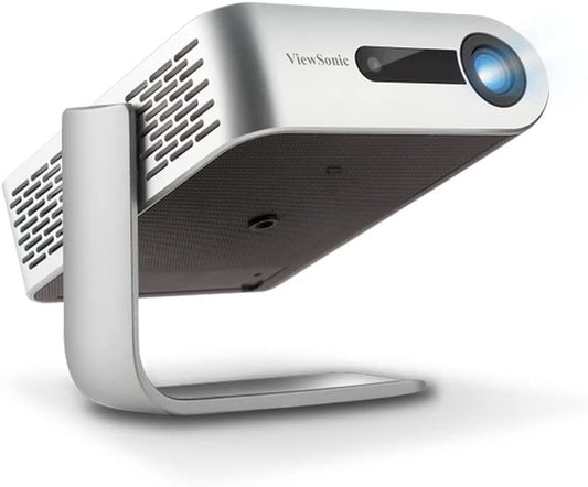ViewSonic Portable Smart Wi-Fi Projector with Dual Harman Kardon Bluetooth Speakers HDMI USB Type C and Built-in Battery (M1+) 480p Smart Portable