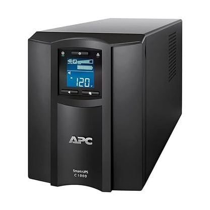 APC by Schneider Electric SMC1000C UPS 1000VA Smart-UPS with SmartConnect, Uninterruptible Power Supply, Black 1000VA Floor Standing Smart-UPS