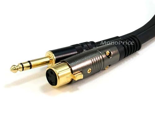 Monoprice 104769 6-Feet Premier Series XLR Female to 1/4-Inch TRS Male 16AWG Cable