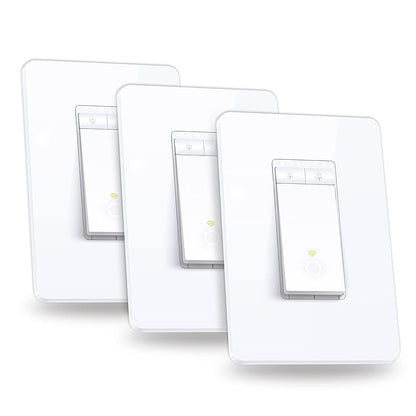 Kasa Smart Dimmer Switch HS220P3, Single Pole, Needs Neutral Wire, 2.4GHz Wi-Fi Light Switch Works with Alexa and Google Home, UL Certified,, No Hub Required, 3-Pack Dimmer 3-Pack