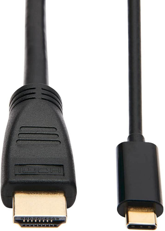 Tripp Lite USB C to HDMI Cable Adapter (M/Thunderbolt 3 HDMI Cable Adapter, Gen 1, Converter In Middle of Cable, 4K HDMI @ 60 Hz, 4: Black, 15 ft. (U444-015-H4K6BM) Black 15 ft Middle Converter