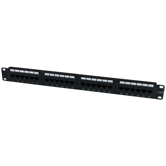 Lethal threat StarTech.com 24 Port 1U Rackmount Cat 6 110 Patch Panel - 24 port Network Patch Panel - RJ45 Ethernet 110 type Rack Mount Patch Panel 1U (C6PANEL24) 24 Port - 1U Cat6