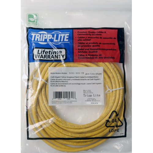 50ft Cat6 Yellow Gigabit Molded Snagless Rj45 M/M Patch Cable 50-ft. Yellow